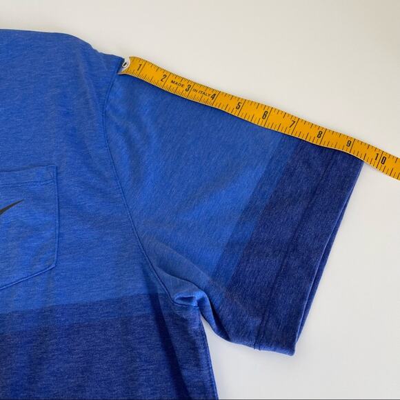 Nike Golf Dri-Fit Tour Performance Colorblock Royal Blue S/S Men's Shirt Size L - Picture 7 of 11